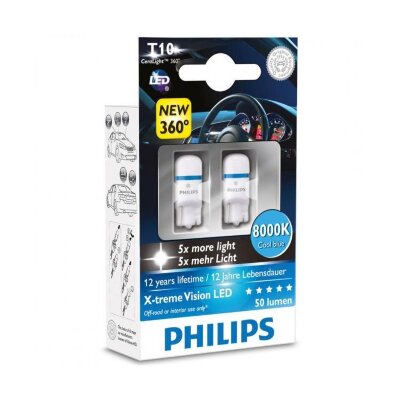 Philips X-treme Vision LED 8000K W5W 127998000KX2